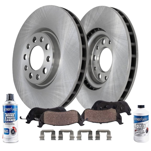 Detroit Axle - Front Brake Kit for Buick LaCrosse Regal Sportback TourX GMC Terrain Chevrolet Equinox Malibu, Disc Brake Rotors Ceramic Brake Pads w/ Hardware Replacement: 11.81" inch Rotor