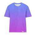 thumbnail image 4 of T-Shirt à Manches Courtes pour Femmes Seductiva Offres du Jour Liquidation T-Shirt à Manches Courtes pour Femmes Dégradé de Couleurs Mode Col Rond Décontracté, 4 of 5