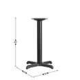 thumbnail image 6 of BizChair 22'' x 22'' Restaurant Table X-Base with 3'' Dia. Table Height Column, 6 of 11