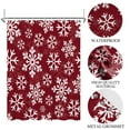 thumbnail image 5 of Pbobriich Red Christmas Fabric Shower Curtain,Winter Snowflake Waterproof Bath Curtain with Hooks,72"x72", 5 of 5