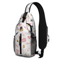 thumbnail image 1 of Educational Bookshelf Sling Backpack for Readers, Library Book Print Crossbody Daypack, Book Lover Gift Bag, 1 of 5