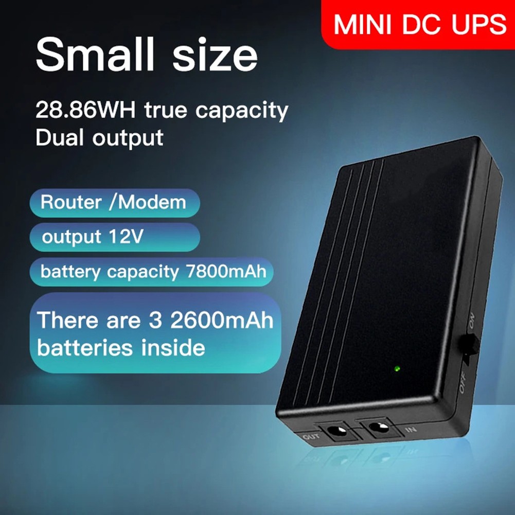 7800Mah Ups Mini Uninterruptible Power Supply Portable Battery Backup 24W 12V2A For Electrical Equipment Tool Accessory