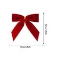 thumbnail image 2 of Sulaicai Red Small Velvet Christmas Bows for Christmas Tree, 3.5'' Bows for Christmas Tree Ornaments, Wreath Accents, Gift Wrapping, Stair Railings, DIY Crafts & Xmas Home Decor,1pc, 2 of 9