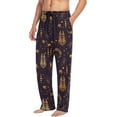 thumbnail image 3 of HPINK-T Egyptian God Anubis Scorpion Moon Men's Pajama Pants Super Soft Sleep Lounge Pants Pjs Bottoms with Pockets, 3 of 6