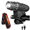 thumbnail image 1 of Headlamp bicycle and headlamp bicycle rechargeable USB flashlight bicycle waterproof, LED road and mountain bike, used for bicycle, camping, hiking, road, mountain, 1 of 4