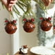 thumbnail image 5 of xihome Juego de 3 adornos colgantes navideños de campanas con textura de hierro vintage para decorar el rbol., 5 of 6