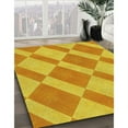 thumbnail image 3 of Ahgly Company Machine Washable Indoor Round Transitional Neon Orange Area Rugs, 3' Round, 3 of 7