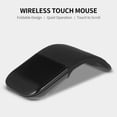 thumbnail image 2 of Graflsoa Compact Foldable Bluetooth 3.0 Wireless Touch Mouse for Laptop, Office & Home Use - Silent Operation, Black (Batteries Not Included), 2 of 3