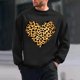 thumbnail image 1 of TaTaai Men's Valentine Heart Print Long Sleeve Round Neck Pullover, Valentine's Day Gift, Casual Sports Activewear Top Gift, 1 of 6