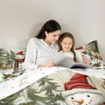 thumbnail image 5 of Homewish Xmas Snowman Deer Bedding Comforter Set 2pcs for Children Boys Girls,Merry Christmas Twin Comforter Sets Microfiber,Happy New Year Breathable Bedding Set,Microfiber Bedroom Decor,Reversible, 5 of 8