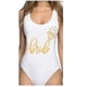 thumbnail image 1 of Suministros para despedida de soltera, traje de baño de una pieza para novia y equipo de novia, traje de baño para mujer, ropa de playa, novia a, 1 of 4