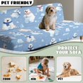 thumbnail image 7 of SCRAWLGOD Polar Bear Print White Blue Dustproof Futon Covers, Cozy Sofa Bed Slipcovers, Mattress Cover for Futon Sofa Bed, Armless Sofa Cover with Elastic Bottom for Pets, Dogs, 7 of 7