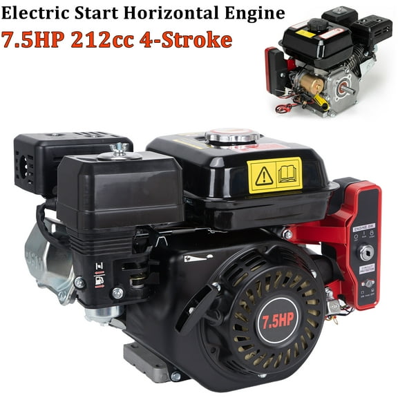 212cc 7.5 HP Electric Start Horizontal Engine 4-Stroke Go Kart Gas Engine Motor