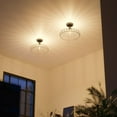 thumbnail image 4 of Cagney 1 Light Semi Flush with Black Finish, 4 of 8