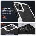 thumbnail image 4 of Nalacover Samsung Galaxy A12 5G Case, Heavy Duty 3 in 1 Rugged Shockproof Rugged Silicone Hybrid Hard PC Soft TPU Bumper Camera Raised Drop Protective Girls Women Boy Men Phone Covers, White, 4 of 8