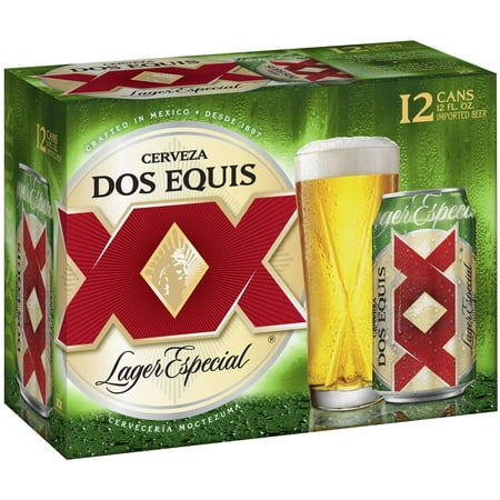 Cerveza Dos Equis Lager Especial Mexican Beer, 12-Pack 12 Oz. Cans