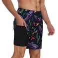 thumbnail image 2 of Rateoe Colorful Vintage Cactuses Pattern Men’s Swim Shorts with Compression Liner – Double-Layered Quick-Dry Swimwear, Comfortable & Stretchy Beach Shorts-Small, 2 of 6