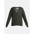 thumbnail image 5 of No Boundaries Cable Knit Grandpa Cardigan, Women's and Women's Plus XXS-4X, 5 of 5