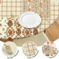 thumbnail image 4 of Pioneer Flower Floral Print Pattern Round Fitted Tablecloth with Elastic Edge,Dining Table Cover Waterproof,Outdoor Round Tablecloth for Camping,Dining,Indoor and Outdoor, 4 of 7