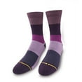 thumbnail image 3 of Purple Stripe Bamboo Crew Socks by Spidey, 3 of 5