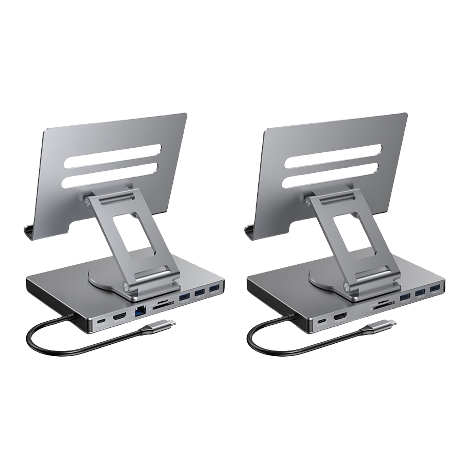 8/9 In 1 Type C Docking Station Aluminum Docking Station Laptop Stand USB3.0 Multiple Port Hubs Gigabit Ethernet Adapter