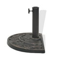 thumbnail image 3 of vidaXL Parasol Base Resin Half Round Bronze 9 kg, 3 of 5