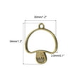 thumbnail image 2 of Uxcell Mushroom Shaped Alloy Open Back Bezel Pendants DIY Hollow Resin Frame, Bronze 10 Pack, 2 of 5