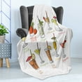 thumbnail image 4 of Cocktail Party Soft Flannel Fleece Blanket, Cocktails and Drinks from All Around the World Print Colorful Summer Theme, Cozy Plush for Indoor and Outdoor Use, 70" x 90", Multicolor, by Ambesonne, 4 of 5