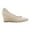 Beige, variant on Roses Canvas U Cut Espadrille Wedges - Black / 6.5