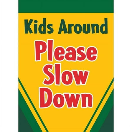 Magnolia Garden Flags 468 29 x 42 in. Please Slow Down Polyester Garden Flag, Large