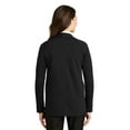 thumbnail image 2 of Port Authority Ladies Interlock Cardigan-3XL (Deep Black/ Charcoal Heather), 2 of 6