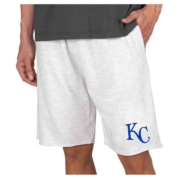 Men's Concepts Sport Oatmeal Kansas City Royals Mainstream Terry Tri-Blend Shorts