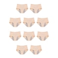thumbnail image 1 of Jumpingount Calzoncillos de mujer a prueba de fugas de diseño Simple, ropa interior lavable de Color sólido para niñas, bragas Chinlon, ropa Albaricoque 6XL 10Conjunto, 1 of 6