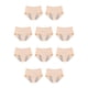 thumbnail image 1 of Jumpingount Calzoncillos de diseño Simple a prueba de fugas para mujer, ropa interior reutilizable de Color sólido para niñas, bragas Chinlon Albaricoque 3XL 10Conjunto, 1 of 6