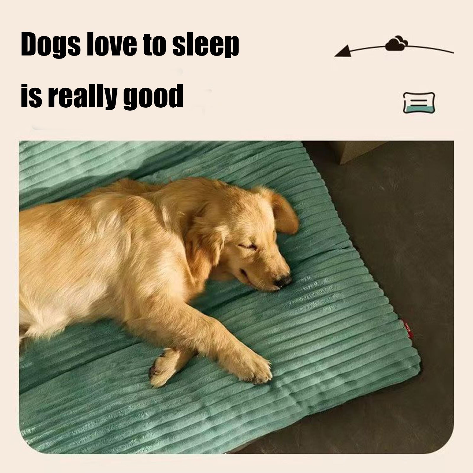 WEGFTDUOP Extra Large Dog Bed Washable Pet Mattress Thick Warm Cozy Cushion For Large Dogs Indoor Puppy Sleeping Pad Comfortable Mat