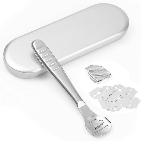 GoXteam Pedicure Callus Shaver Foot File Care Hard Skin Remover Callus Shaver Sets with Case, Foot File Heads & 10 Replacement Blade