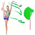 thumbnail image 2 of 2M/4M Colorful Rythmic Gymnastics Ribbon Dance Ribbon Rhythmic Art Gymnastic Ballet Streamer Twirling Rod Stick Training, 2 of 5