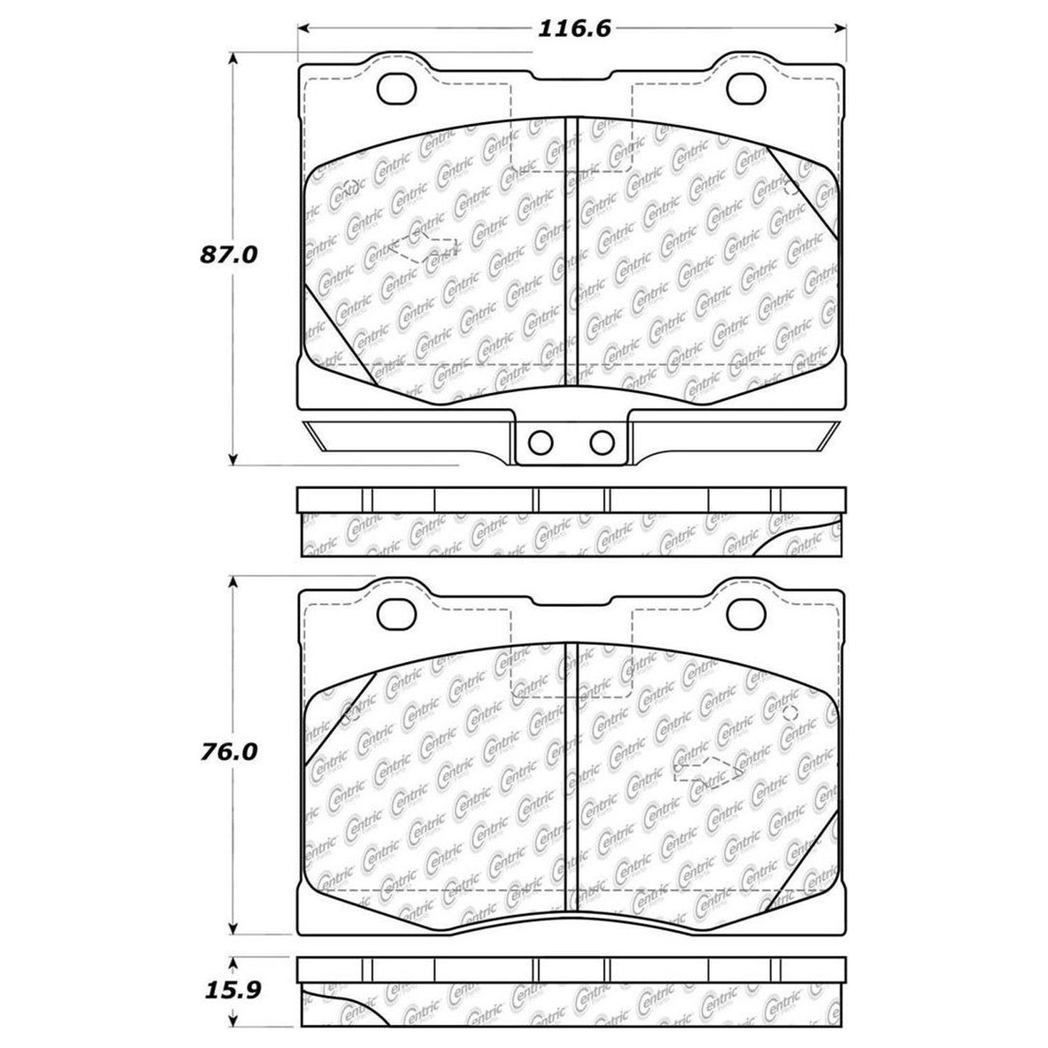 Centric Parts - Ceramic Pads