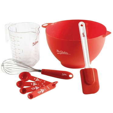 Mrs. Field’s 8 pc. Mixing Bowl Essentials Set - Bowl, Measuring Cup, Whisk, and Spatula