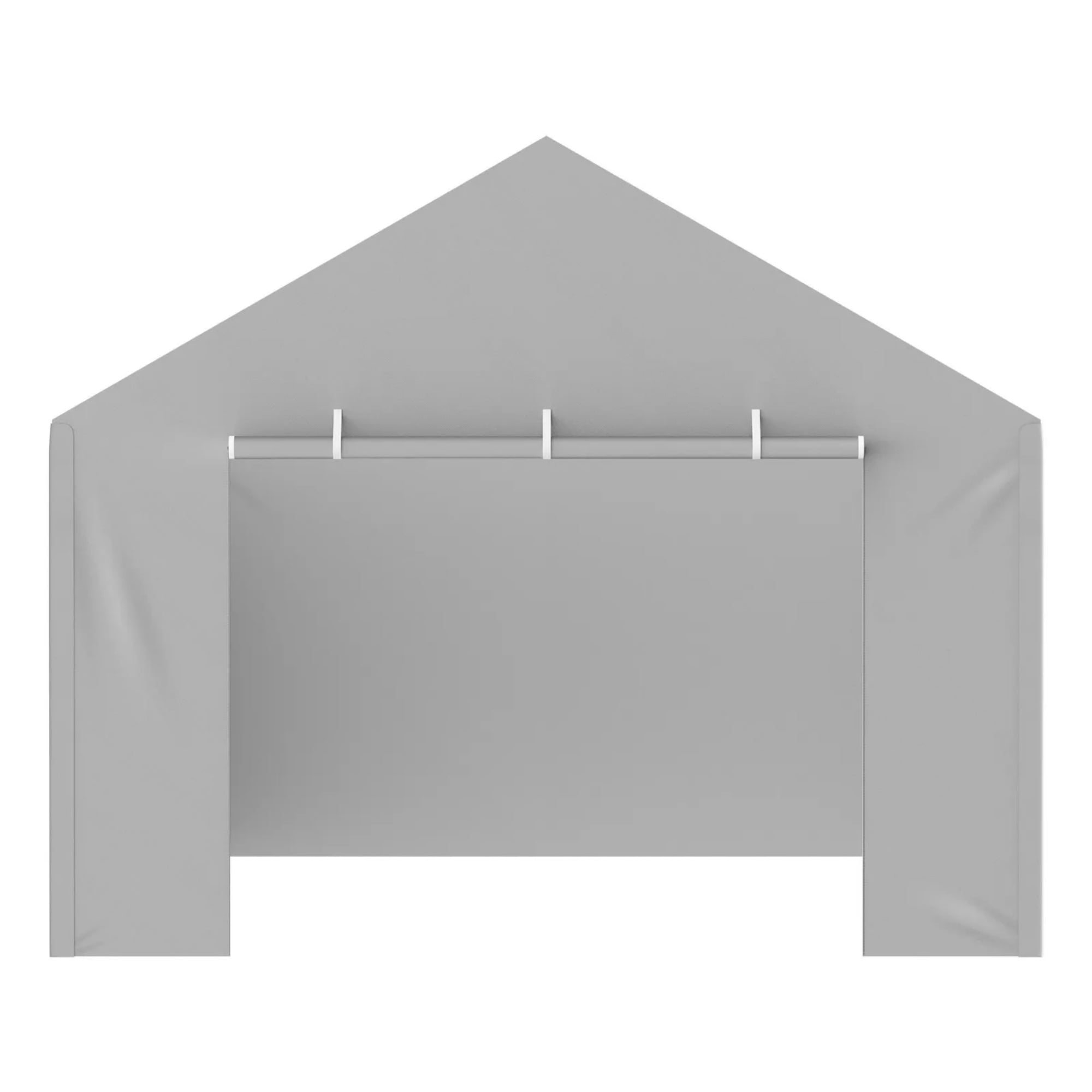 12 x 20ft Carport Replacement Side Wall, Heavy-Duty Waterproof & UV-Protected Garage Tent Tarp with Ball Bungees (Top & Frame Not Included)