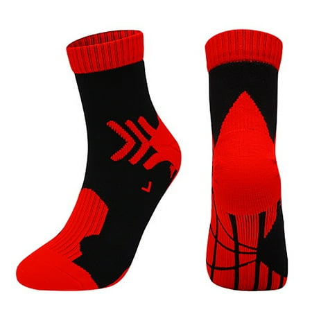 

YWDJ Socks for Women Men Women Middle Canister Movement Towel Cotton Breathable Badminton Walking Red L
