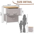 thumbnail image 4 of Eunos Nightstands for Bedroom Set of 2, Small Bedside Table End Table for Closet, Ash Grey, 4 of 8