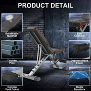 Yoleo Commercial Weight Bench, Adjustable/Foldable Strength Training Bench, Utility Incline/Decline Bench for Full Body Workout - Fast Folding