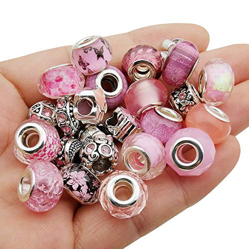 Hot 50pcs MIX DIY Colorful Beaded fit European Jewelry Bracelet charm beads 