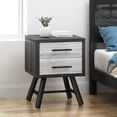 thumbnail image 2 of GDF Studio Amariana Mid Century Modern Nightstand, Sonoma Gray Oak, Gray, and Black, 2 of 7