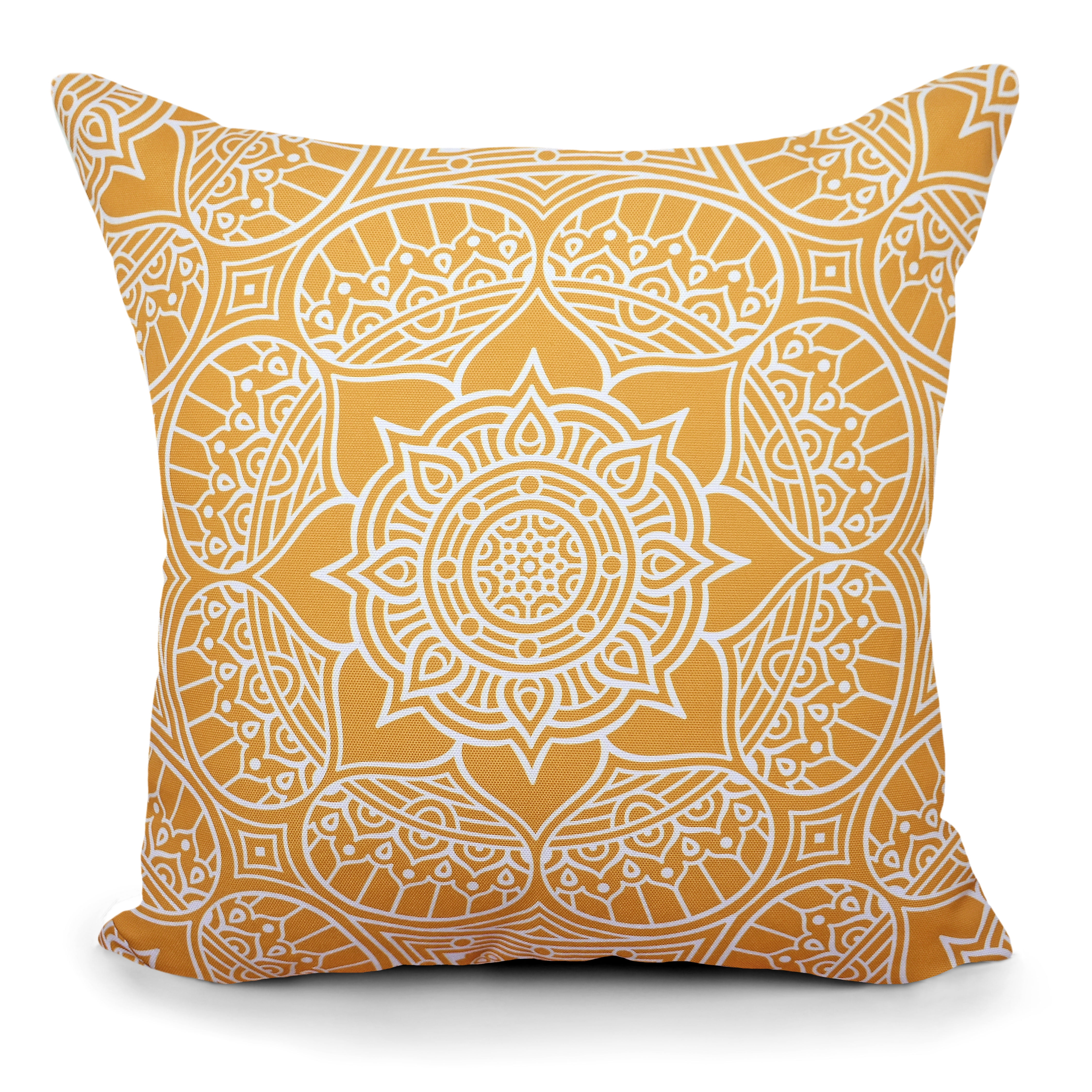 Indoor Outdoor Waterproof Lumbar Pillows - Set of 2, 18''x18'' with Included Inserts - Stylish Comfort for Your Patio Furniture, Garden Chairs, or Indoor Déco