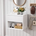thumbnail image 6 of Zimtown White Nightstand, End Table with 2-Drawer, Wooden Bedside Table, Large Capacity, Easy to Assemble, 6 of 16