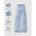 thumbnail image 7 of MUXiin Baggy Jeans for Girls Wide Leg High Elastic Waisted Cute Bow Denim Y2k Pant Trendy Boyfriend Skater Streetwear, 7 of 7