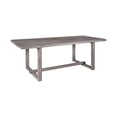 thumbnail image 5 of Vivid Outdoor 7 Piece Dining Set in Gray Eucalyptus Wood with Gray Cushions, 5 of 14