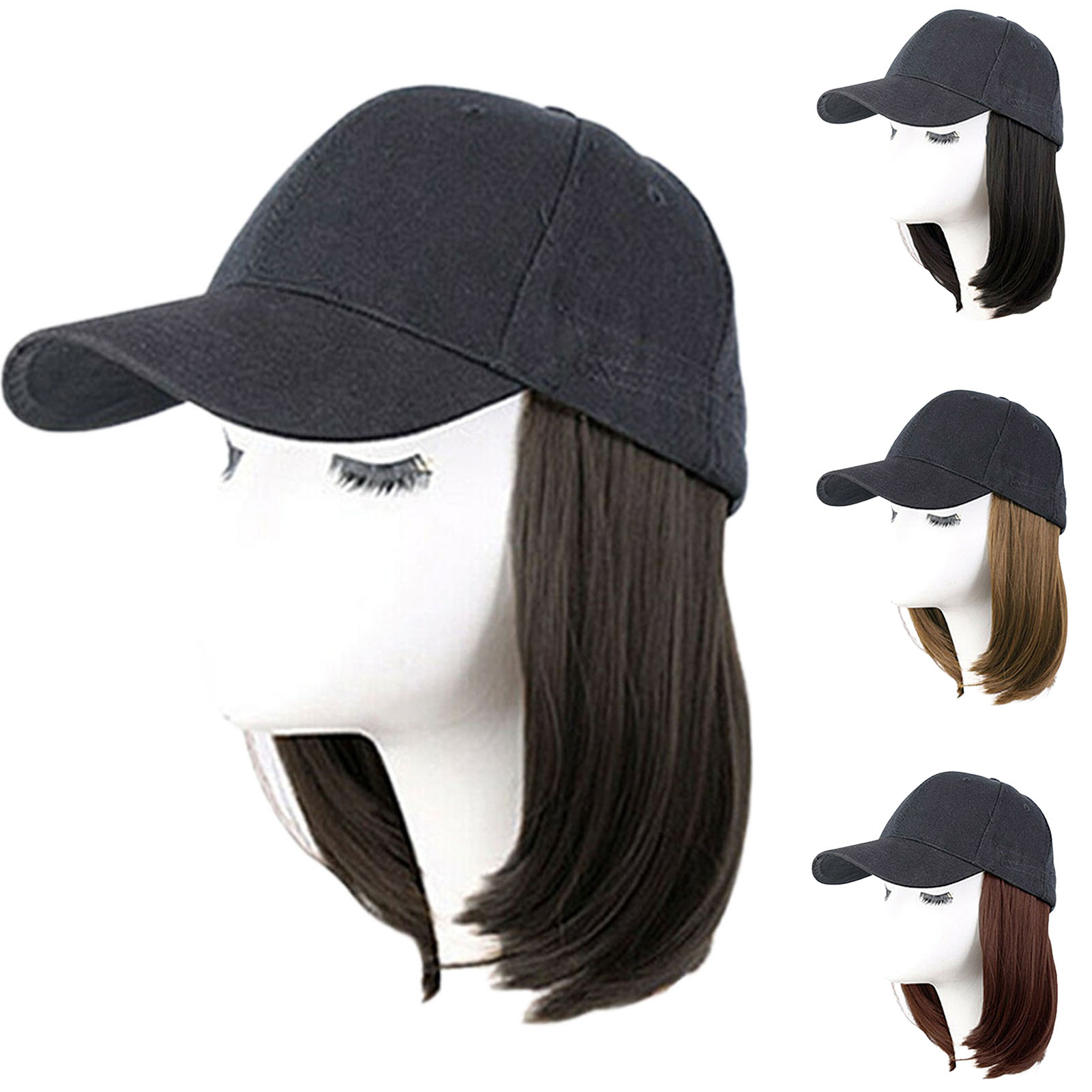 Travelwant Baseball Cap with Hair Extensions for Women Adjustable Hat